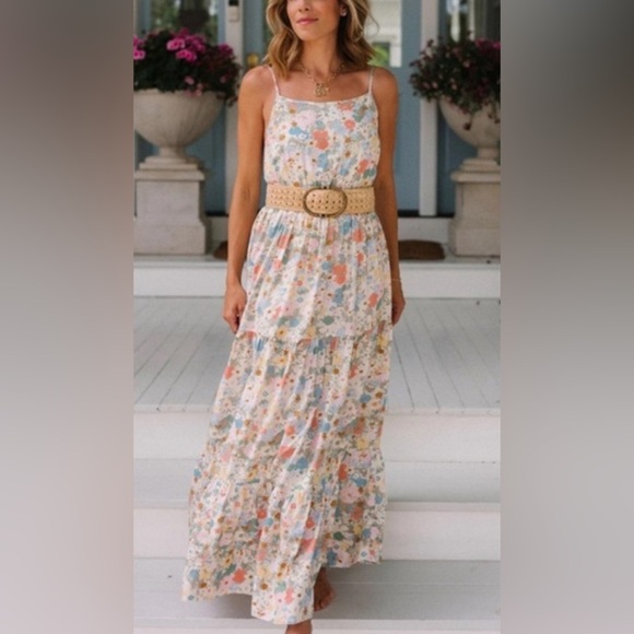 Hermoza Dresses & Skirts - Hermoza x Julia Berolzheimer Colleen Cinched Tiered Bloom Dress S
